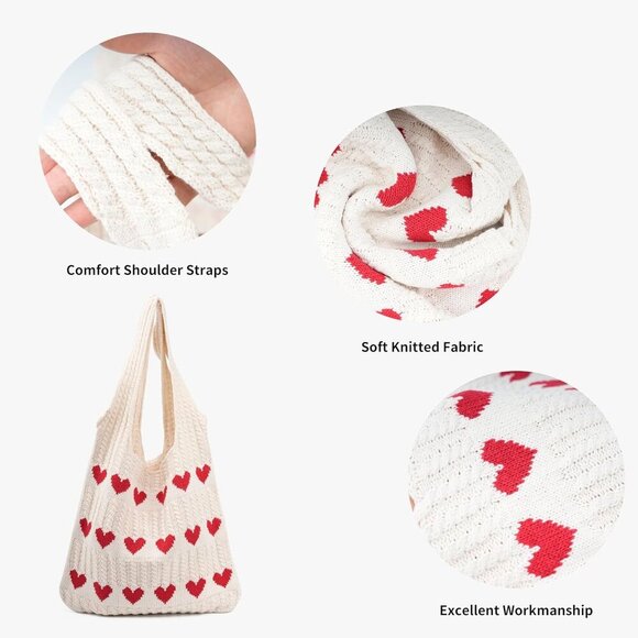 Crochet Tote Bag Soft Knit Large Capacity Summer Beach Travel Women - Picture 2 of 6